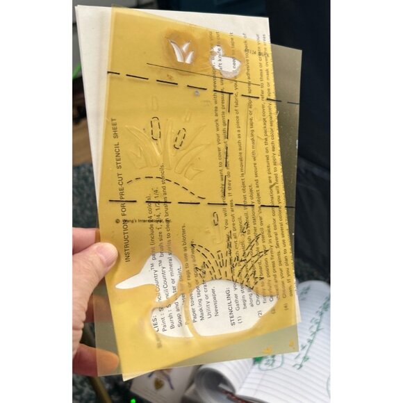 Duck Stencil Country ST124  Plastic Craft Hunting Cabin Mallard Lake Paint 80s - Picture 3 of 3